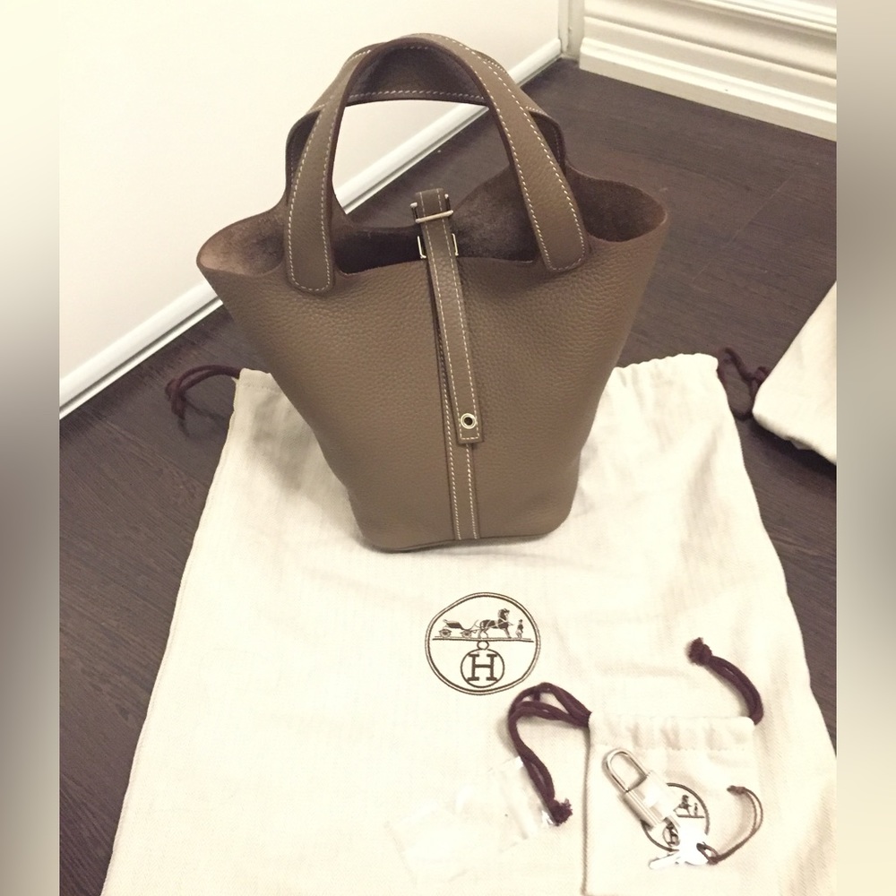 SOLD! Hermes Picotin lock 18 Etoupe Silver hardware